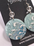 Atlantic silver wave Earrings