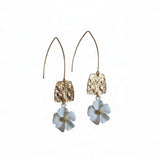 White flower earrings