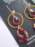 Red dangly earrings