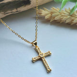 Crystal cross necklace