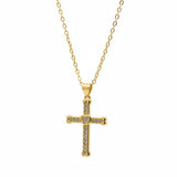 Crystal cross necklace