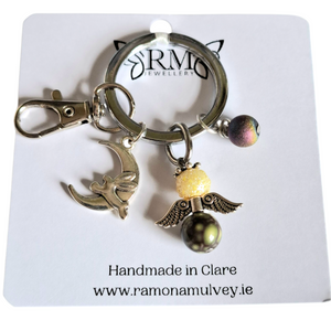 Green angel keyring