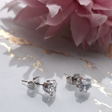 Princess silver earrings