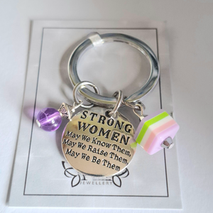 Strong women keyring 1