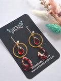 Red dangly earrings