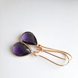 Violet earrings.