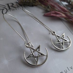 Moon and star earrings