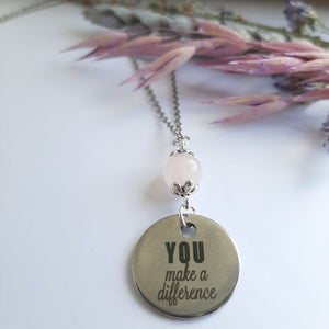 Positive message you make necklace