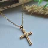 Crystal cross necklace