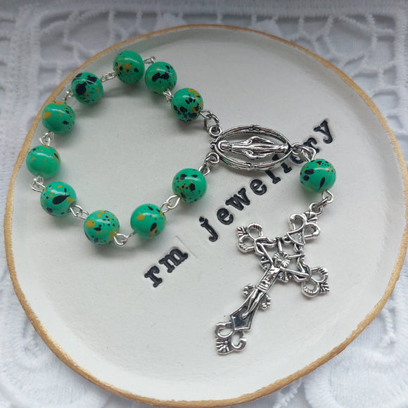 Green one decade rosary