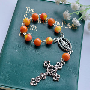 Orange one decade rosary
